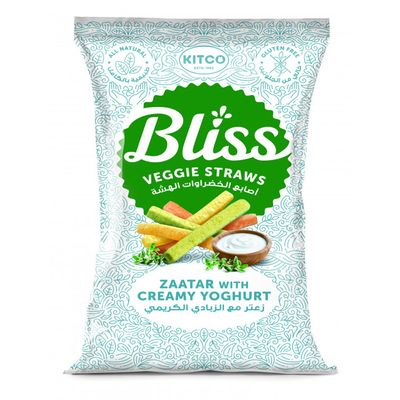 Kitco Bliss Veggie Straws Zaatar With Creamy Yoghurt Gluten Free 27 G