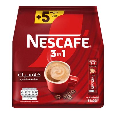 Nescafe coffee sachet classic 3 in 1 20 G x 35