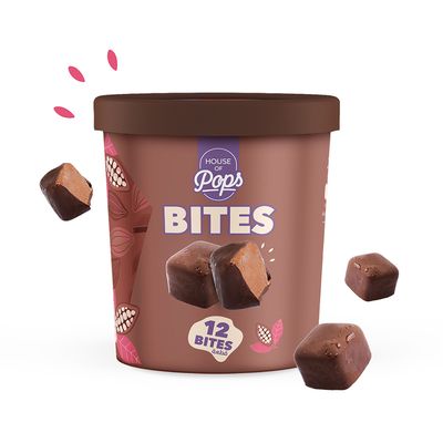 House of Pops Ice Cream Chocolate Bites Covered in Chocolate No Added Sugar (Imported) - 12pcs