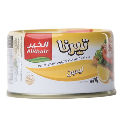 الخير تيرنا تونا لحم ابيض بالليمون والفلفل الأسود -  80 جرام 