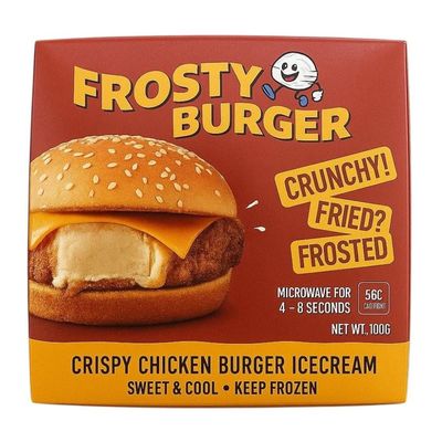 Frosty Chicken Flavored Burger Ice Cream (Imported) - 100g