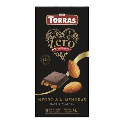 Torras Chocolate Dark Zero With Almond 72% Gluten Free 150 G