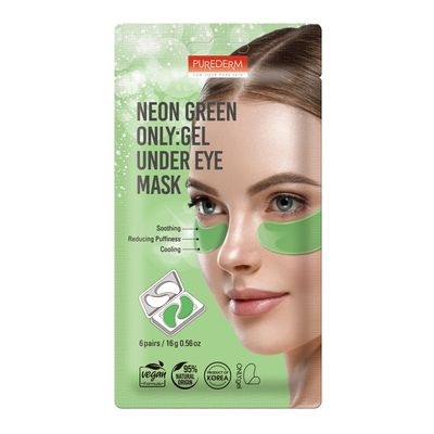 Purederm Neon Green Only-Gel Under Eye Mask - 16g