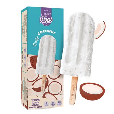 House of Pops Ice Cream Crunchy Coconut No Added Sugar (Imported) - 80ml
