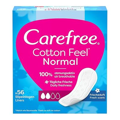 Carefree Daily Liners Normal And Cotton 56 Pieces