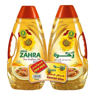 ابو زهرة زيت دوار الشمس نقي 1.5 لتر × 2