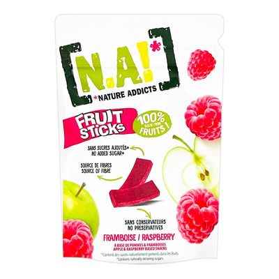 Nature Addicts Fruit Sticks Raspberry & Apple Flavor No Added Sugar 35 G