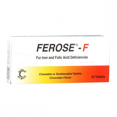Ferose-F Anemia Treatment With Chocolate 30 Tablets