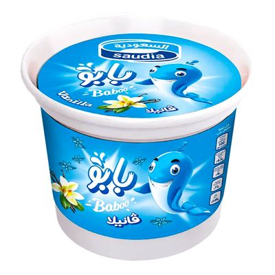 Saudia Baboo Ice Cream Vanilla Flavor 120 ML