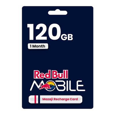 Red Bull Mazaji Data Recharge Card 120 GB 1 Month