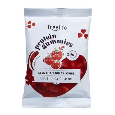فري لايف حلوى جميز بنكهة الفراولة 20 جرام بروتين خالي من الجلوتين - 32 جرام