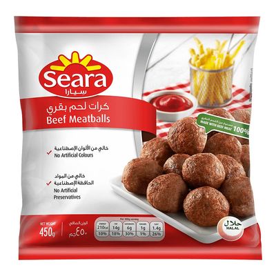 Seara Meatball Beef Preservative Free 450 G