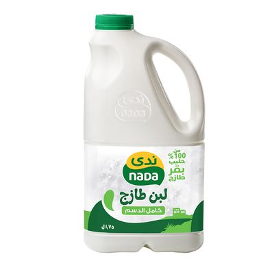 ندى لبن طازج كامل الدسم 1.75 لتر