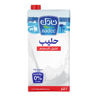 نادك حليب طازج قليل الدسم مدعم بالفيتامينات - 1 لتر