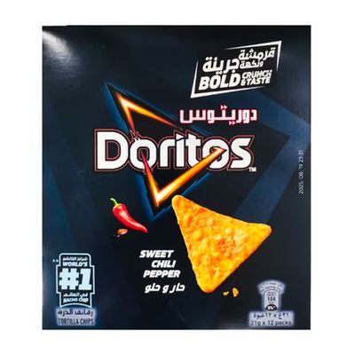 دوريتوس شيبس حار وحلو - 21 جرام × 12
