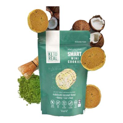 Keto Real Smart Mini Cookies Matcha and Coconut Flavor - 120g