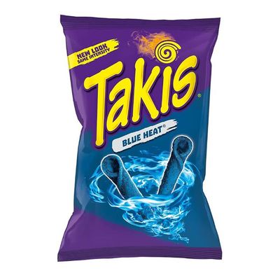 Takis Snack Tortilla Chips Blue Hot Chili Pepper Flavor Imported 311 G