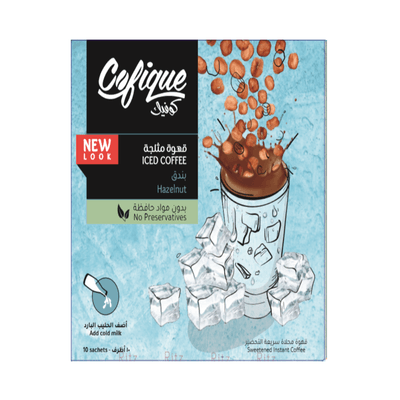 Cofique iced coffee sachet hazelnut 24 g x 10