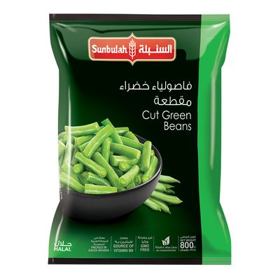 Sunbulah Green Beans Chopped Frozen 800 G