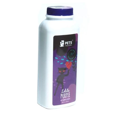 Pets Republic Dry Powder Shampoo For Pets Hair & Skin With Lolita Purple 200 G