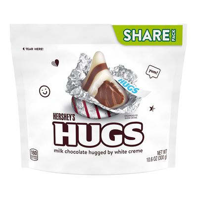 Hershey’s Hugs Milk Chocolate Hugged By White Cream Sharing Pack (Imported) - 300g