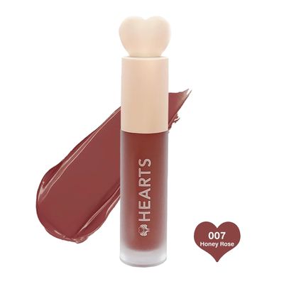 Hearts Matte Liquid Lipstick 007 Honey Rose - 6ml