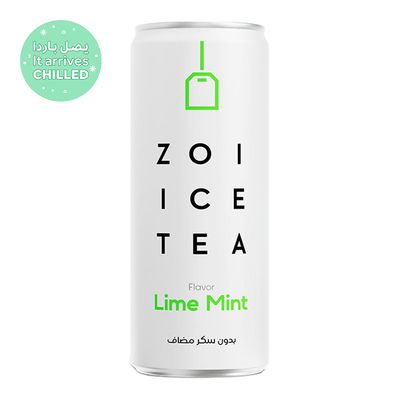Zoi Ice Tea Lime And Mint Flavor No added Sugar 320 ML