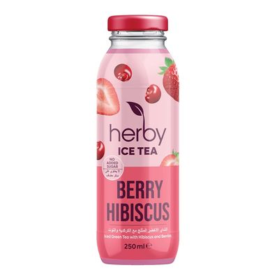 Herby Iced Green Tea With Berries And Hibiscus No Added Sugar - 250ml
