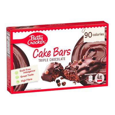 Betty Crocker Cake Bar With Triple Chocolate - 25g × 4