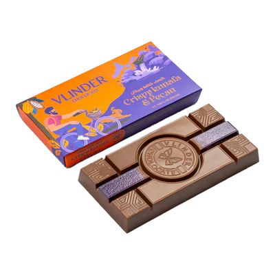 Vlinder Chocolate Bar Crispy Kunafa & Pecan 240 G