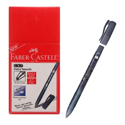 Faber Castell Pen Ballpoint Black 7.0 Mm 10 Pens