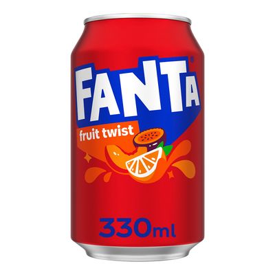 Fanta Soft Drink With Fruit Twist Flavor Imported 330 ML