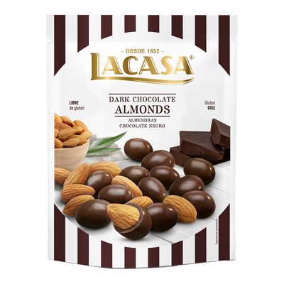 Lacasa Almond Coated With Dark Chocolate Gluten Free 125 G