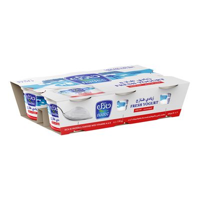 Nadec Fresh Yogurt Low Fat Fortified With Vitamins - 170g × 6