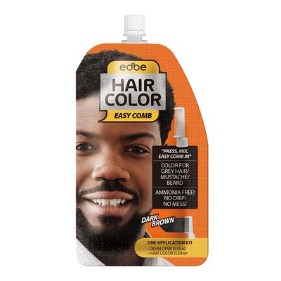 Edbe Men's Hair Dye For Hair, Beard And Mustache - Brown - 10g
