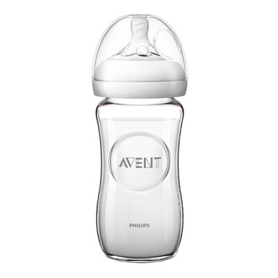 Avent Philips Feeding Bottle Natural Glass +1 Month 240 ML