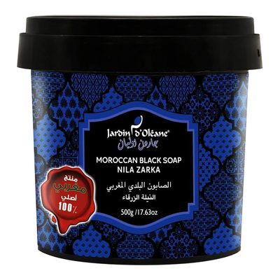 Jardin D'oleane Moroccan Black Soap With Blue Indigo - 500g