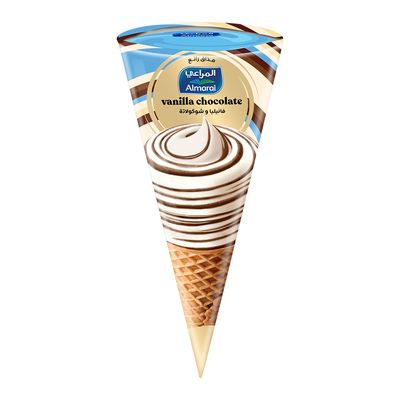Almarai Ice Cream Cone Vanilla And Chocolate - 120ml