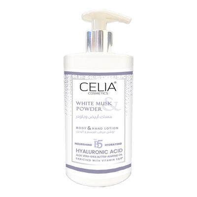 Celia Body & Hand Lotion White Musk & Powder - 400ml