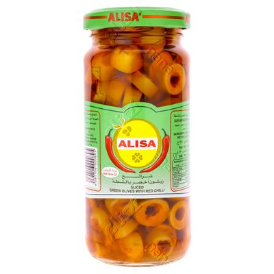 أليسا زيتون اخضر شرائح بالشطة 120 جرام