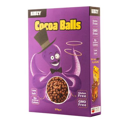 Kidzy Breakfast Cereals Cocoa Balls Gluten Free 375 G