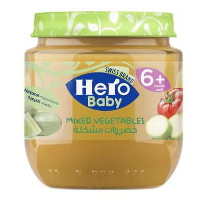 هيرو بيبي طعام أطفال +4 شهور بالخضراوات المشكلة - 120 جرام