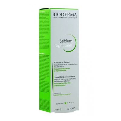 Bioderma Sebium Night Peel Smoothing Concentrate For Combination Or Oily Skin - 40ml