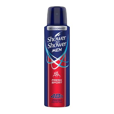 Shower To Shower Deodorant Spray For Men Fresh Sport - 150ml