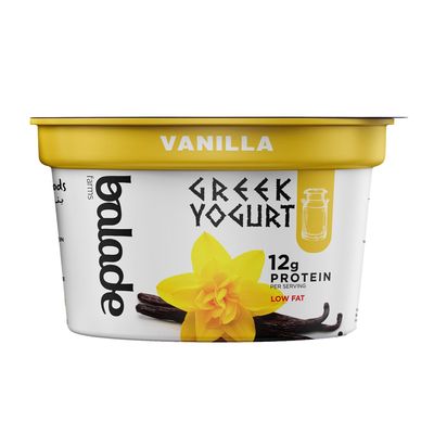 Balade Farms Greek Yogurt Low Fat Vanilla Flavor - 12g Protein - 180g