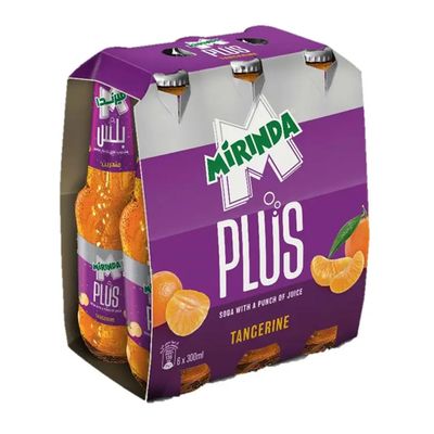 ميرندا بلس مشروب غازي بنكهة المندرين 300 مل × 6