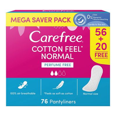 كيرفري فوط صحية يومية 56+20 مجانا