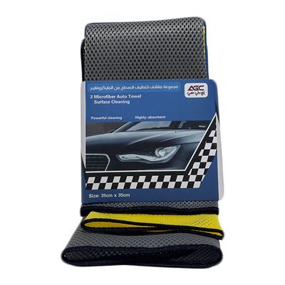ايه جي سي منشفة مايكروفايبر لتنظيف الأسطح 3 حبات