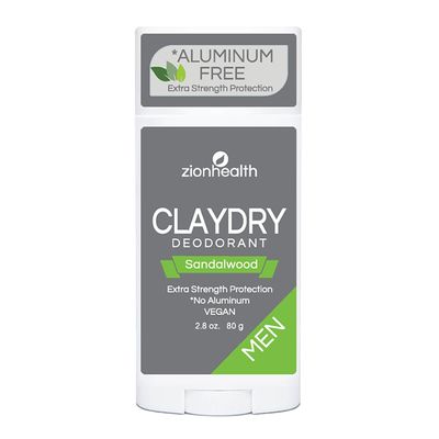 Zionhealth Natural Deodorant ClayDry Bold For Men With Sandalwood Scent - 80g