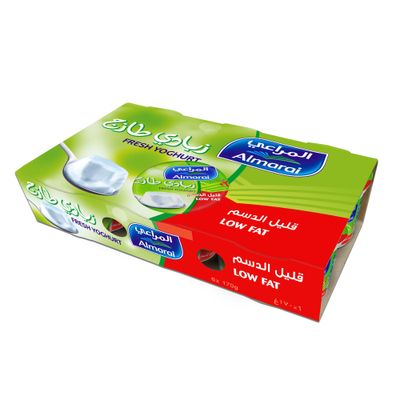 المراعي زبادي طازج قليل الدسم 170 جرام × 6